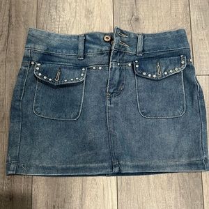 Rhinestone Mini Skirt